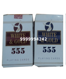 WHITE & GOLD CHEATING PLAYING CARDS